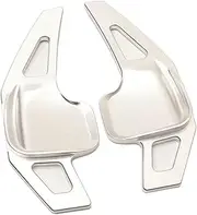 Shift Paddle Extension For BMW For GT For F30 F31 F32 For F10 F20 F22 For X4 For Z4 1 2 3 4 5 6 7 Series Aluminum Steering Wheel Extension Interior Paddle Shifter 2pcs(Silver)