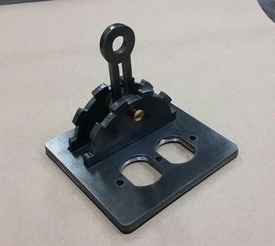 Steampunk single switch lever/outlet cover Steel Functional industrial age art.