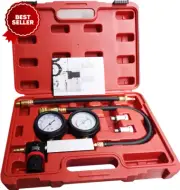 LEIMO Cylinder Leak Down Tester Kit | Compression Test with Dual Gauges
