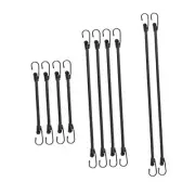10 Pieces Bungee Cords with Hooks Bungee Ropes for Boats Securing Tarps