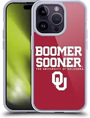 Head Case Designs Officially Licensed University of Oklahoma OU Boomer Sooner Soft Gel Case Compatible with Apple iPhone 14 Pro