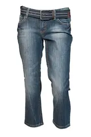 Belted Smart Straight Denim Pant--ESP-22N095