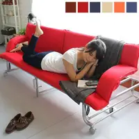 在飛比找momo購物網優惠-【台客嚴選】移動式可收納多功能沙發床椅(單人沙發床椅 簡易單