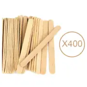 New 400pc Natural Wooden Craft Stick Paddle Pop Sticks Ice Cream Coffee Stirrer