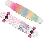 Sports Complete Skateboard, 46" 8-Layer A-Level Maple Double-tilt Puppet Pattern Professional Big Dance Board Suitable for Adult Girls