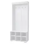 Shoe Cabinet Storage Rack Shoe Bench Hall Tree Coat Rack White 180CM Artiss
