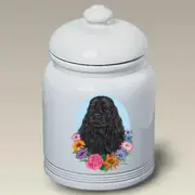 Cocker Spaniel Black Treat Jar