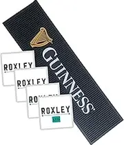 Roxley Guinness Rubber Bar Runner | Irish Dry Stout | Lager beer | Man Cave | Made In UK