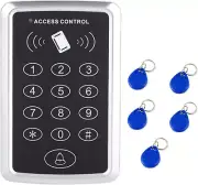 Door Access Control Keypad, Stand-Alone Password RFID Reader+5Pcs Keyfob