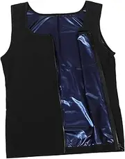 [MOBUTOFU] Men's Compression Shirt Workout Vest Zipper Gym Vest Men's Active Wear Body Shaper