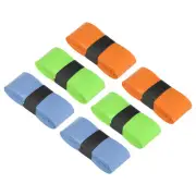 Tennis Racket Grip Tape PU 43.3" Non-Slip Sky Blue Orange Fluorescent Yellow