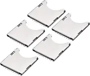 uxcell SD Memory Card Socket Holder Spring Loaded Push Type 10 Pin 5pcs
