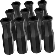 Abaodam 10pcs Foosball Handle Soccer Items Foosball Table Handle Ergonomic Foosball Grip Table Soccer Handles Fooseball Table Game Accessory Foosebsllball Balls Soccer Things Black Plastic