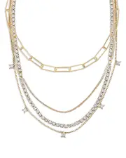 Ettika Cubic Zirconia Chain Necklaces, 14/15-19/20, Set of 4
