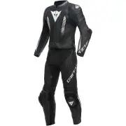 Laguna Seca 5 2Pcs Leather Suit Perf Black Black White