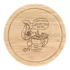 Leslie & Larry Avocados Round Chopping Cheese Board Funny Avocado Guacamole