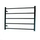 RADIANT NON-Heated Towel Rail/Rack ROUND Bar BLACK - 750 x 550mm