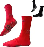 [IMMERSE PERFORMANCE LLC] IMMERSE Performance Grip Sock - Anti Slip Sock for Men & Women - Soccer Tennis Football Running - Comfort & Compressed - Crew