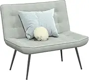 Bench Light Grey 110x74x84 cm Velvet Upholstered, Sturdy Metal & Plywood Frame, Comfortable Foam Seat, Versatile Living Room & Bedroom Furniture