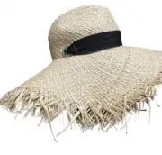 Filippo Brim Raffia Hand Crafted in Italy Floppy Hat Authentic