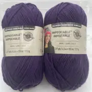 2 pk Loops & Threads Impeccable Acrylic Yarn Amethyst 4.5 oz 277 yds 127.5g 253m