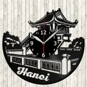 Hanoi Vinyl Record Wall Clock Decor Handmade 5422