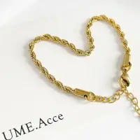 在飛比找momo購物網優惠-【UME.Acce】基本款麻花鈦鋼手鍊(鈦鋼 手鍊 鈦鋼手鍊