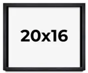 20x16 Shadow Box Frame Black | 1 Inches Deep Real Wood Farmhouse Shadowbox Displ