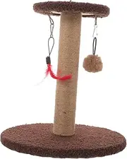 Cat Scratching Post with Interactive Hanging Multi Functional Cat Claw Scratcher Pole Durable and Stable Design Keeps Furniture Safe Comfortable Kitten