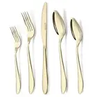 Islay Champagne Gold Silverware Set for 8, 40 Piece Flatware Set, Stainless S...