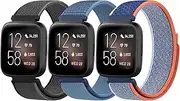 Nylon Band for Fitbit Versa 2 / Fitbit Versa/Versa Lite/Versa SE Bands Women Men, Soft Adjustable Sport Replacement Strap Compatible with Fitbit Versa 2 Smartwatch