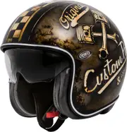 Premier Vintage OP, open face helmet , color: Matt Brown/Beige/Black , size: M