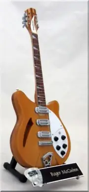 ROGER McGUINN Miniature Guitar The BYRDS w/ Guitar Pick