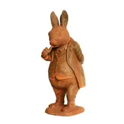 Willow Rabbit 28.5cm Cast Iron Ornament Sculpture Figurine Garden Decor Small