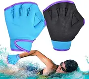 Swimming Gloves Webbed | Water Gloves Aquatic Mittens,Swim Training Rubber Mittens, No Fading Diving Gear for Helping Upper Body Resistant