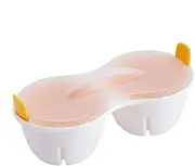 Egg Wilder - Microwave - Egg Kettle for Microwave Egg Cooker, Breakfast Cooker with 2 Cavity Cooker, Poached Egg Maker with Lid Heat Resistant Microwave Kitchen Utensils
