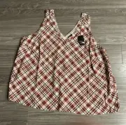 Torrid Ocean Sunset Plaid Tank Top Size 4X NEW