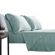 Soft Aqua French Linen Tencel Sheet Set