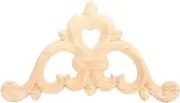 4Pcs Carving Checkered Applique, 3.9x3.9x0.3in DIY Rubber Wood Appliques, for Cabinet Mirror Mantel Fireplace Wall Door Headboard Wardrobe