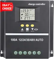 MPPT Solar Charge Controller 100A 12V 24V 36V 48V Adaptive Dual USB LCD Display