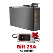 VoltX Slim 200Ah 12V Lithium Battery + Gift 25A AC Charger