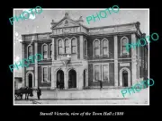 OLD 8x6 HISTORICAL PHOTO OF STAWELL VICTORIA VIEW OF THE TOWN HALL c1880