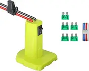 Power Wheel Battery Adapter for Ryobi 18V Battery Adapter Battery Conversion Kit with Switch，Fuses & Wire Terminals 12AWG Wire Compatible with DIY RC Car Toys and Robotics