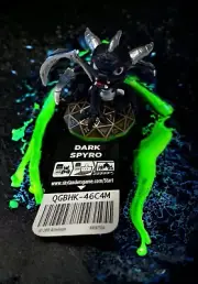 Activision 2011 Skylanders Spyro’s Adventure Dark Spyro Figure Silver Wings New