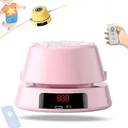 Hyperhop Auto Jump Trainer, Rechargeable Automatic Rope Skipping Machine, Smart Led Tracking Display&10-Speed Gearshift&360°Stable Rotation, Suits for Family, Gym, Office (Pink)