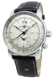 Zeppelin 100 Jahre Tachymeter Telemeter Scale White Dial 76401 Quartz Mens Watch