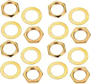 Abaodam 10Pcs Guitar Input Socket Nut and Washer Set Durable Replacement for Electric Guitar Sockets Easy Installation for Guitar Maintenance