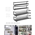 Set of 2 Hanging Spice Shelves Storage Rack Kitchen Wall Mount Versatile