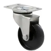 QTY 4 Nylon Wheel 75mm x 28mm x 23mm Swivel Plate 65kg Rate KNN75/KZP