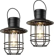 Xodus Innovations BL820-2 Battery-Operated LED Filament Style Lantern Outdoors Either Hanging or Standing , with Your Choice of 4, 6 or 8 Hour Automatic Timer